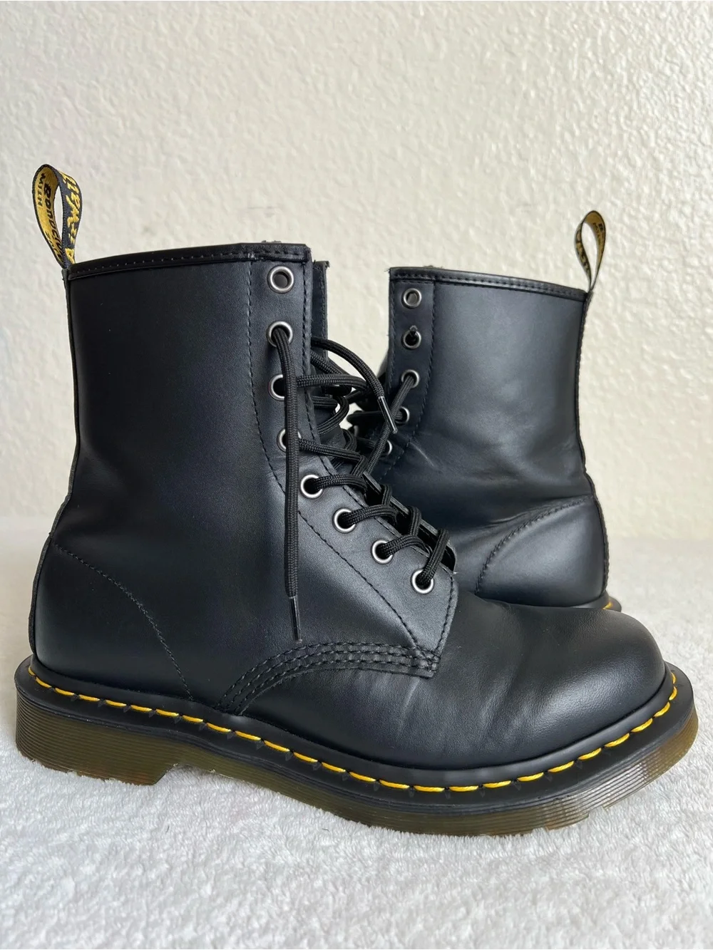 Dr. Martens Women's 1460 Smooth Leather Black Lace-Up Boots
